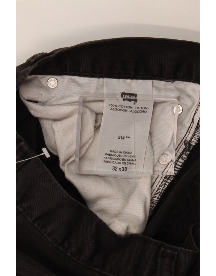 LEVI'S Ανδρικό τζιν 514 ίσιο W32 L30 Μαύρο βαμβακερό