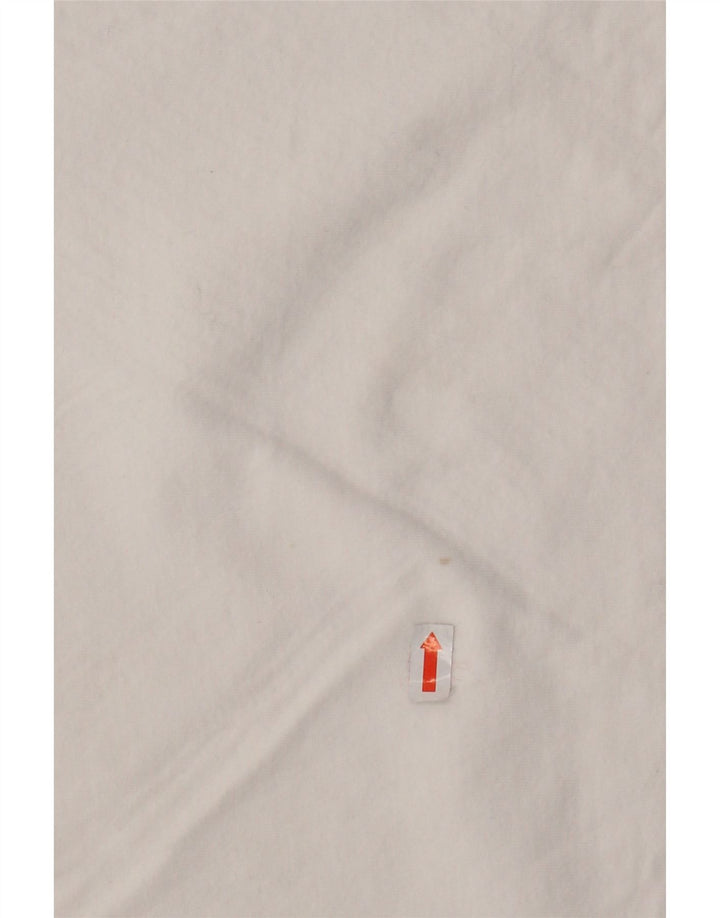 Γυναικείο T-Shirt NIKE Top UK 12 μεσαίο λευκό βαμβακερό
