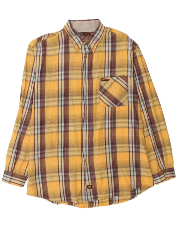 Ανδρικό πουκάμισο Marlboro Classics 2XL Yellow Check Cotton