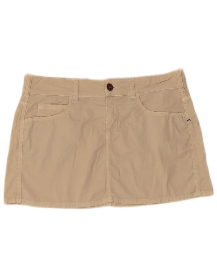 Γυναικεία Μίνι Φούστα Mistral IT 40 Small W32 Beige Βαμβακερή