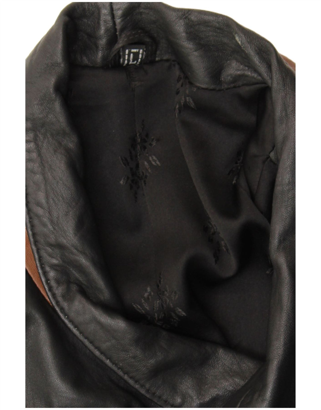 VINTAGE Ανδρικό Δερμάτινο Παλτό UK 40 Large Black Colourblock