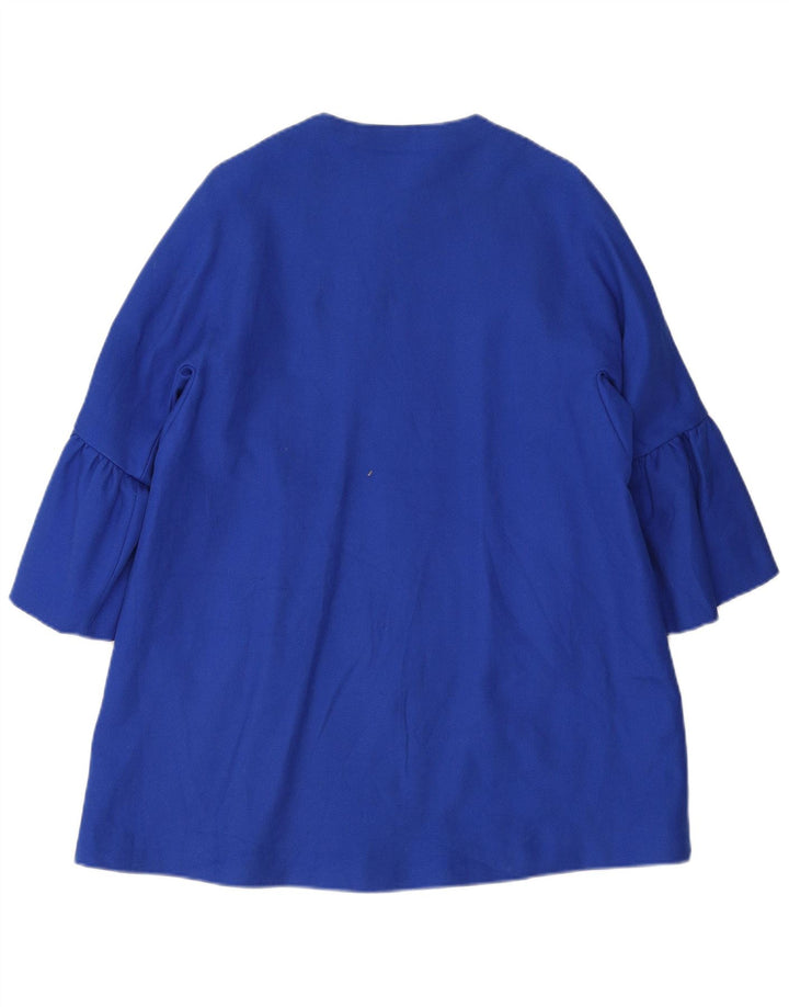 Zara Γυναικείο Πανωφόρι UK 14 Medium Blue Cotton