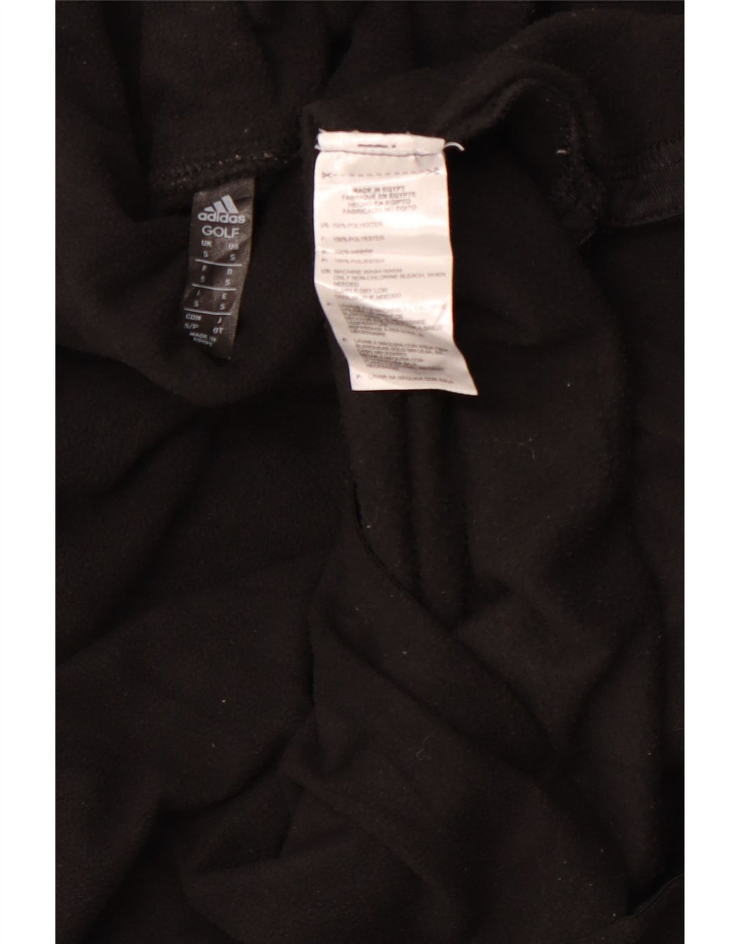 Adidas γυναικείο ρολό φλις λαιμόκοψη UK 10 Small μαύρο πολυεστέρα