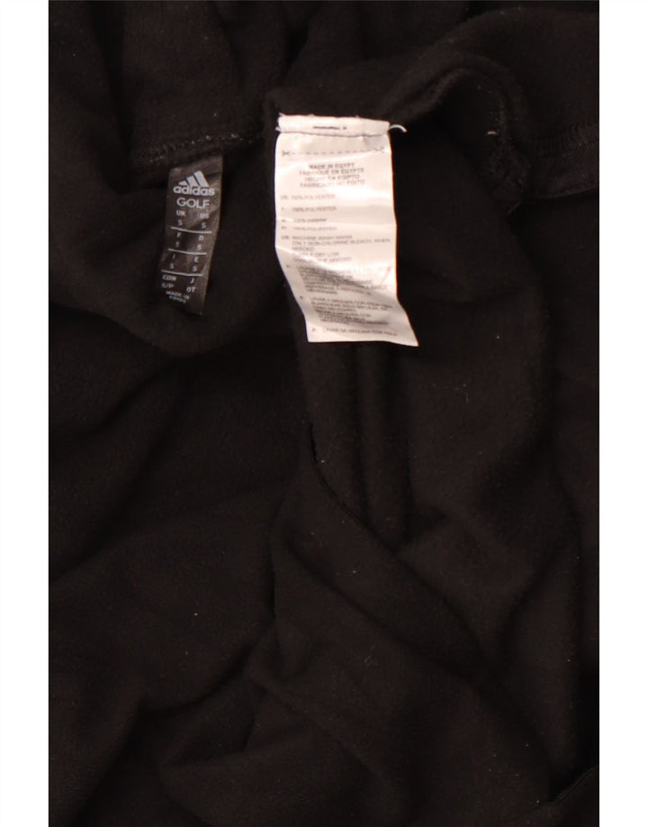 Adidas γυναικείο ρολό φλις λαιμόκοψη UK 10 Small μαύρο πολυεστέρα