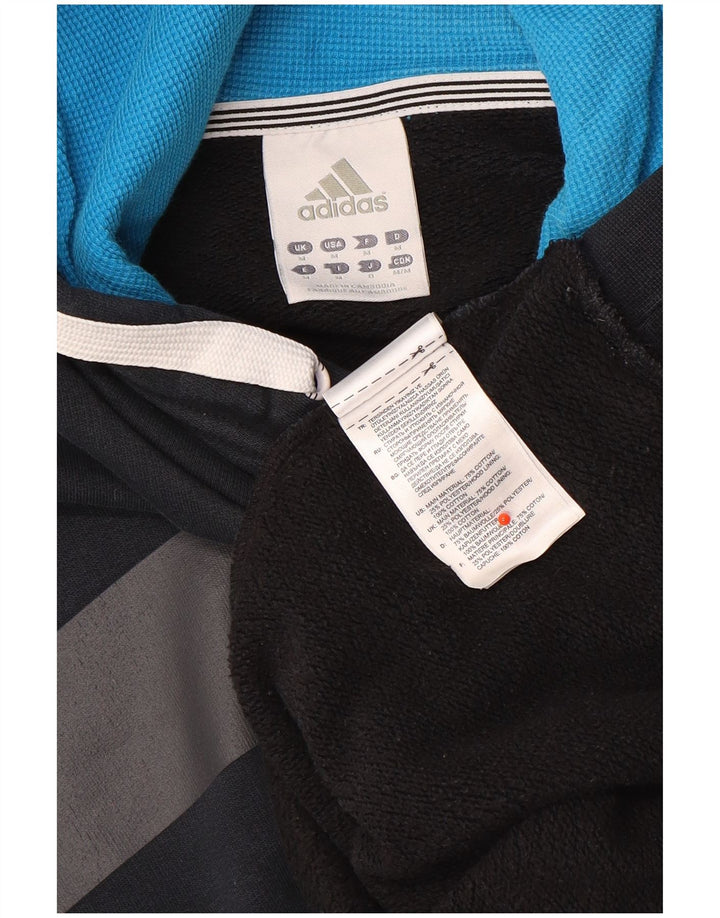 Ανδρικό φούτερ Adidas, μεσαίο μαύρο χρώμα, βαμβακερό