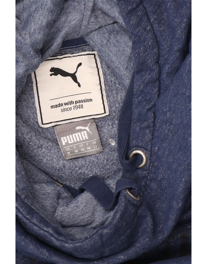 PUMA Γυναικείο Hoodie Jumper UK 12 Medium Navy Blue Flecked