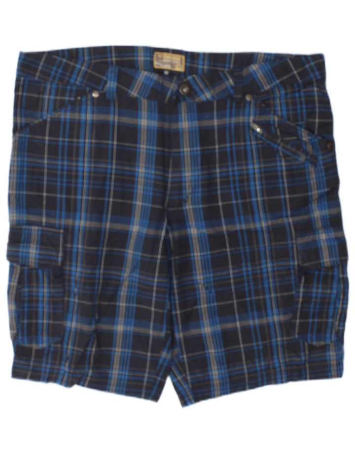 Brugi Ανδρικό σορτς Cargo IT 52 XL W36 Navy Blue Check Cotton