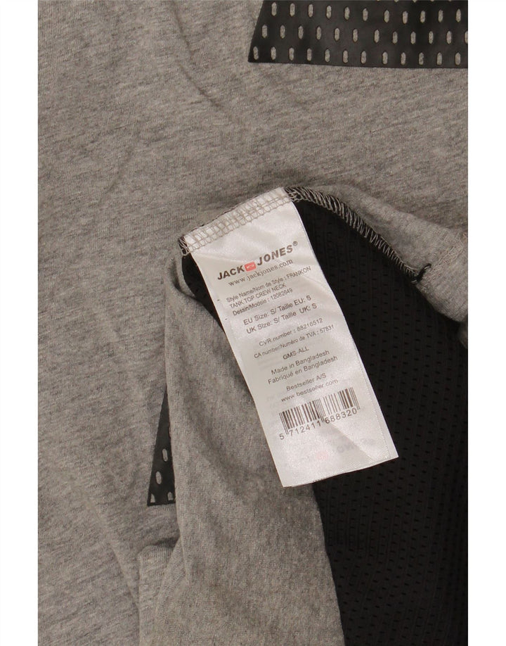Jack & Jones Ανδρικό φανελάκι με γραφικά βαμβακερό μικρό γκρι