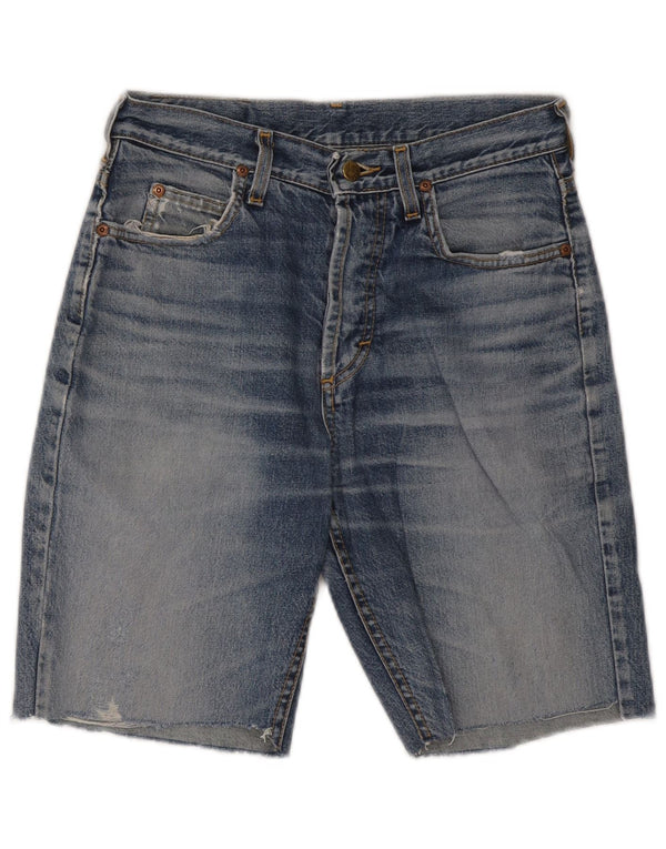 Lee Mens Chicago Distressed τζιν σορτς W30 από μεσαίο μπλε βαμβακερό