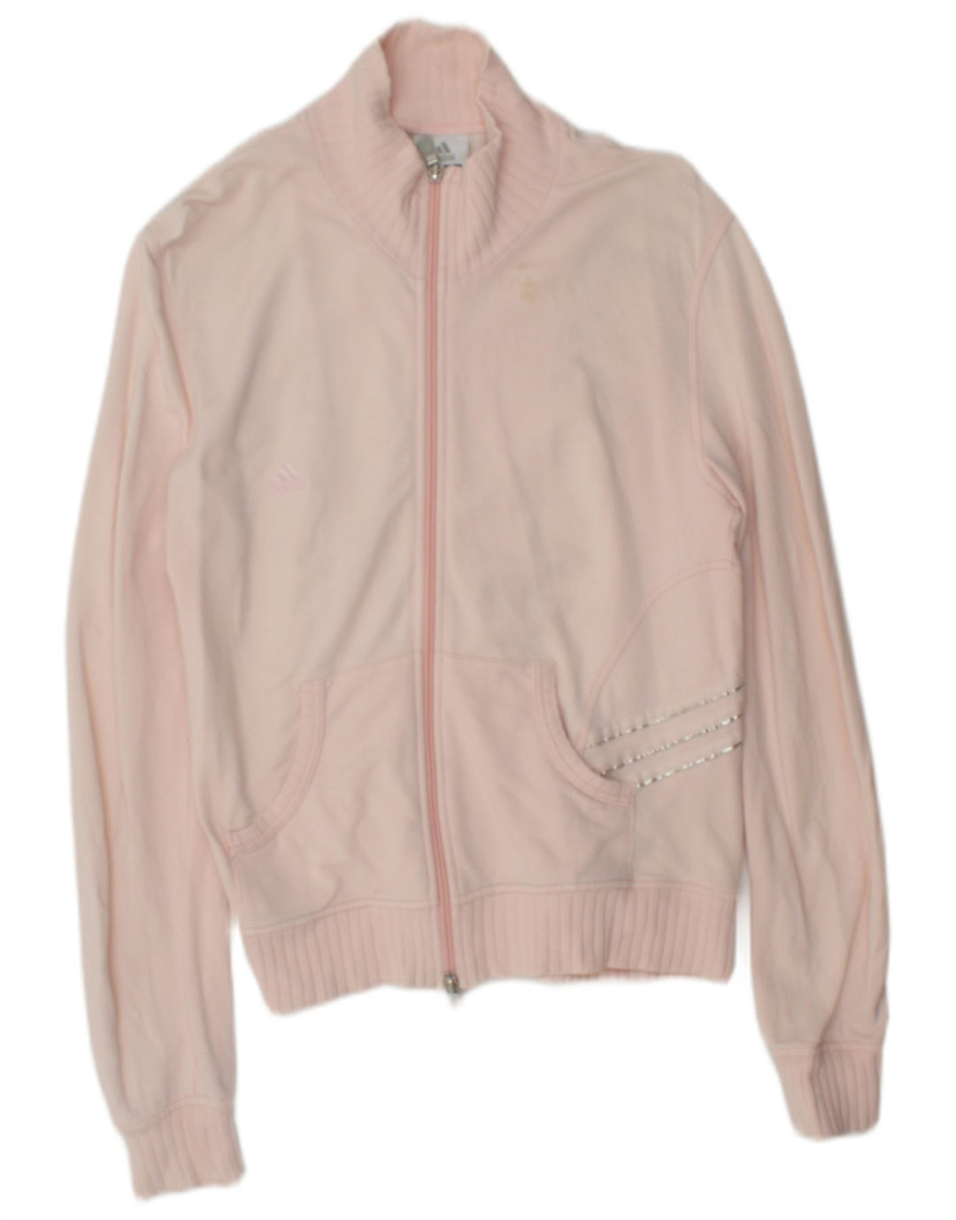Γυναικεία αθλητική φόρμα Adidas Top Jacket UK 14 Medium Pink Cotton