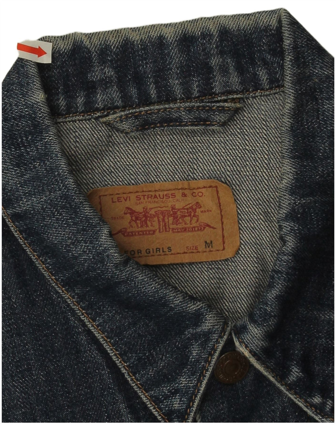 Levi's Girls Denim Jacket 11-12 Years Medium Navy Blue Cotton