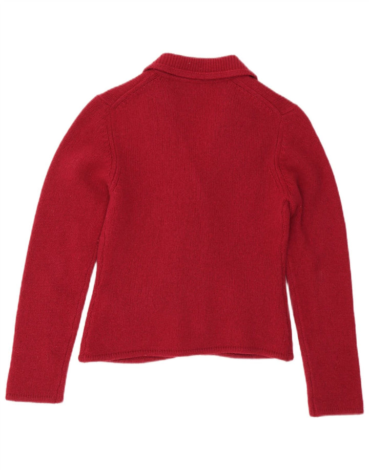 PHASE EIGHT Γυναικεία Ζακέτα πουλόβερ UK 10 Small Red Wool