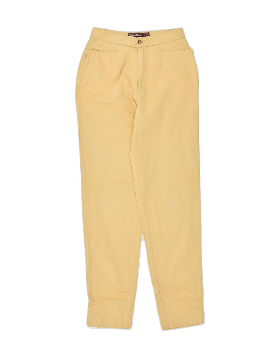 MARLBORO CLASSICS Womens Tapered Casual Trousers W27 L30 Yellow Cotton | Vintage | Thrift | Second-Hand | Used Clothing | Messina Hembry 