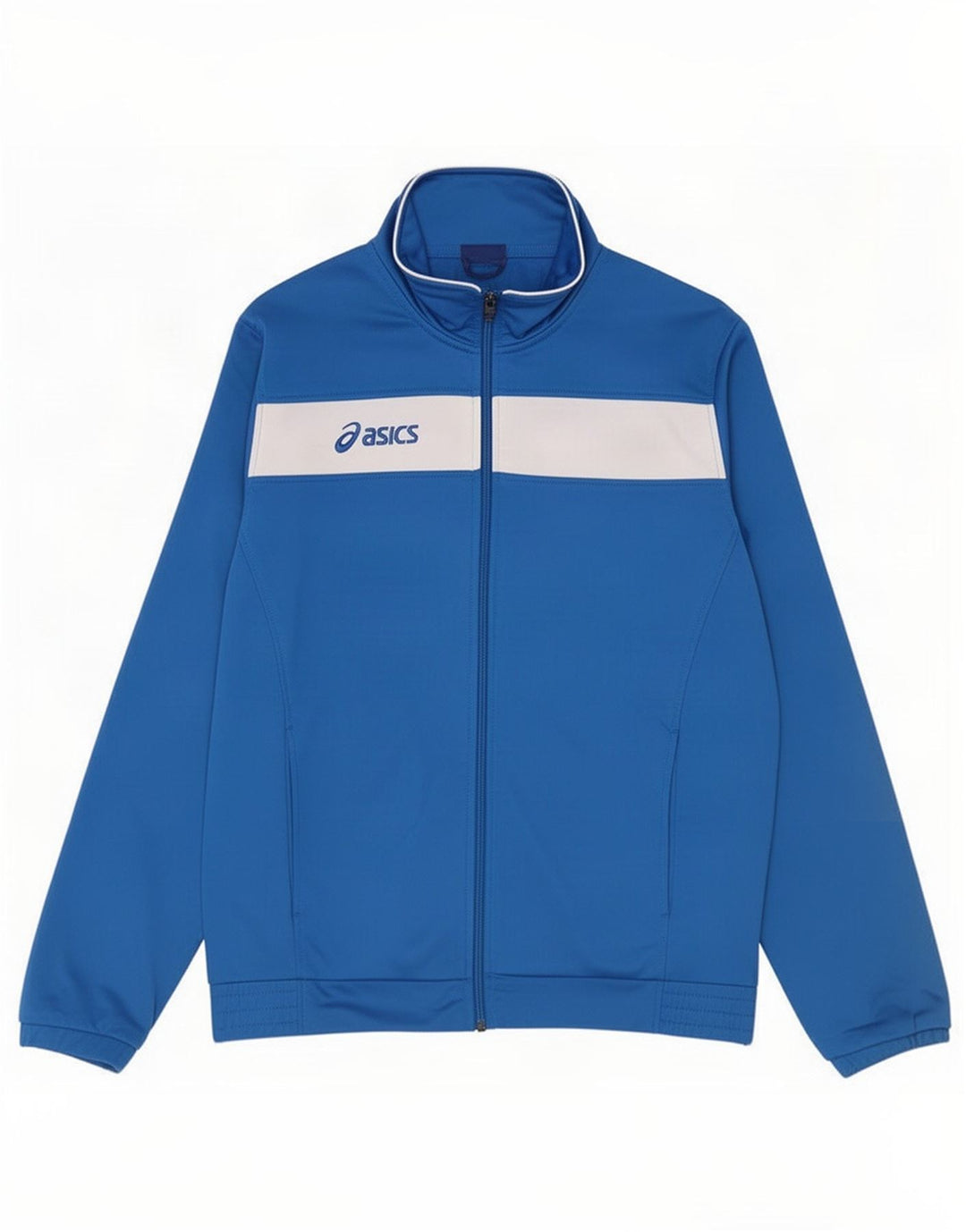 Ανδρική αθλητική φόρμα γραφικών Asics Top μπουφάν μεσαίου μπλε χρώματος πολυεστέρας