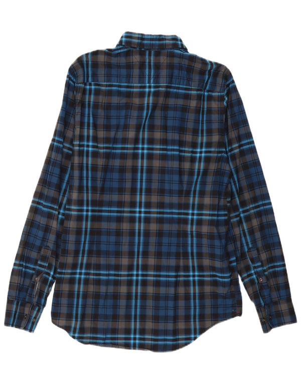 TOMMY HILFIGER Ανδρικό πουκάμισο Slim Fit Large Navy Blue Check Cotton