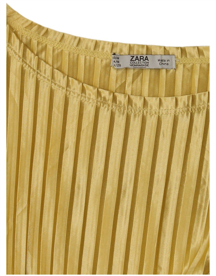Zara Γυναικεία Μπλούζα Τοπ UK 12 Medium Yellow
