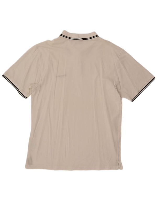 Ανδρικό μπλουζάκι πόλο CHAMPION 2XL Λευκό βαμβακερό