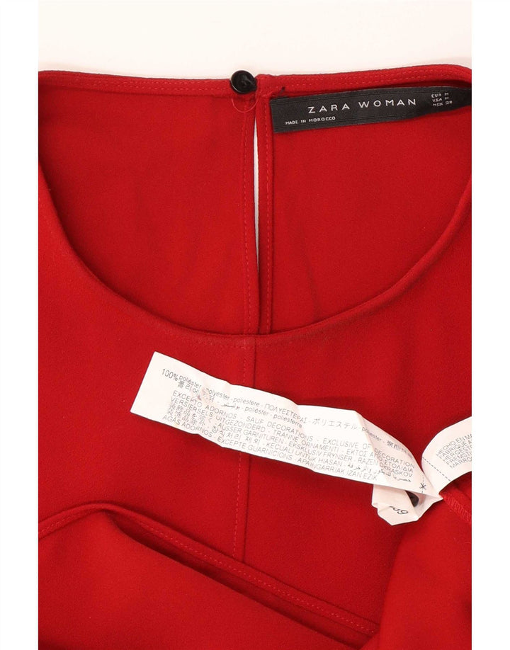 Zara Γυναικείο Maxi Φόρεμα UK 14 Μεσαίο Κόκκινο Πολυεστέρας