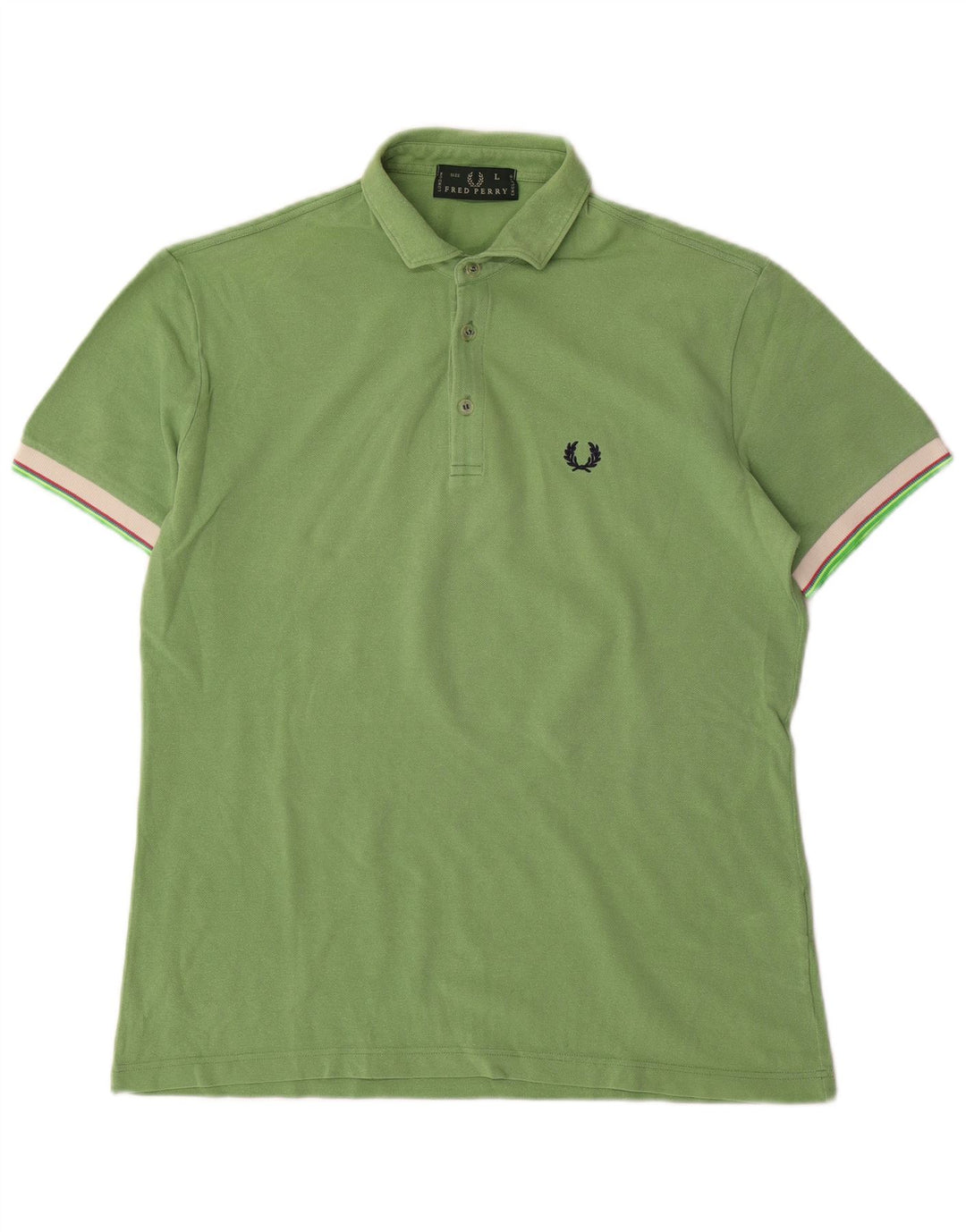 Fred Perry Ανδρικό Πόλο Μπλουζάκι Μεγάλο Πράσινο Βαμβακερό