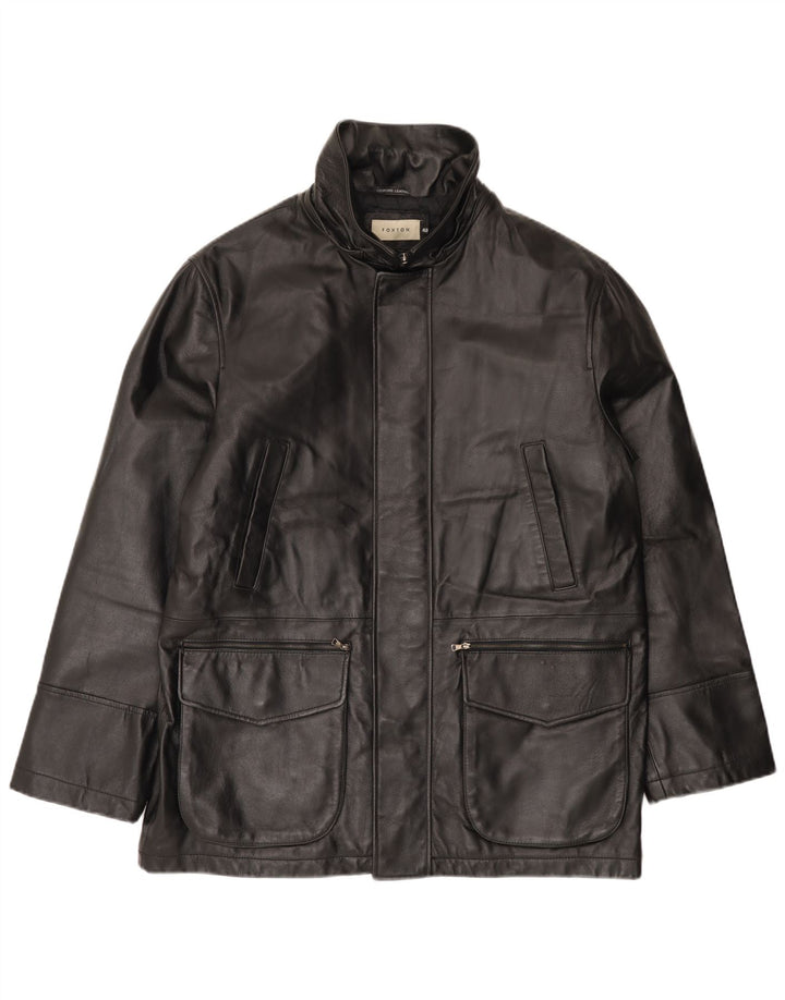 Ανδρικό Δερμάτινο Μπουφάν VINTAGE IT 48 Μεσαίο Μαύρο Δερμάτινο