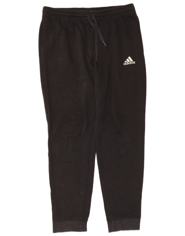Adidas Mens Tracksuit Trousers Joggers Large Black Cotton