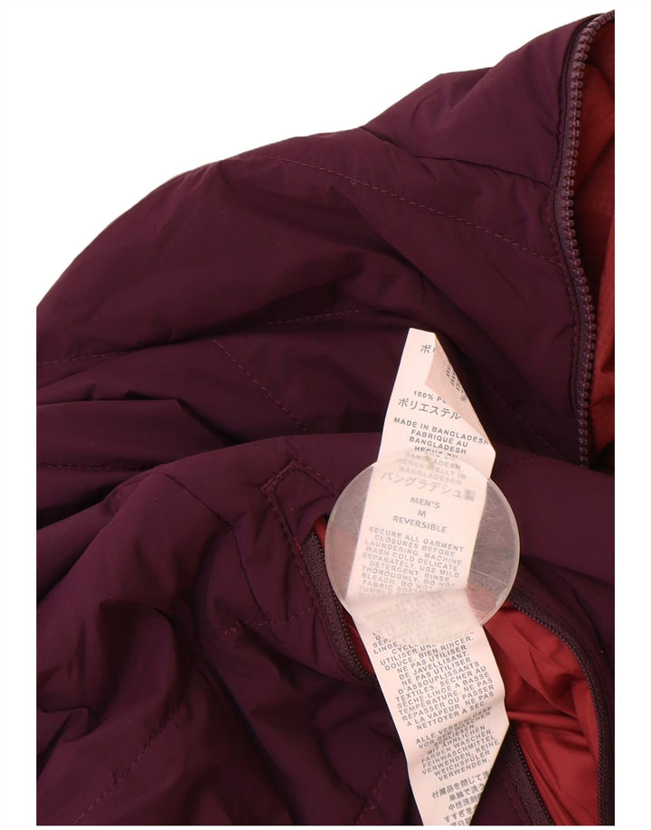 Ανδρικό αναστρέψιμο μπουφάν με κουκούλα Eddie Bauer UK 38 Medium Burgundy Nylon
