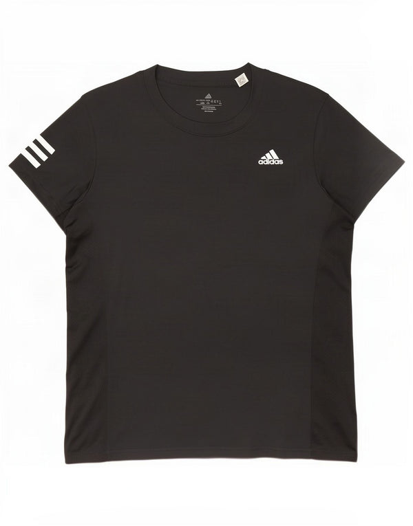 Adidas Γυναικείο T-Shirt Aeroready Top UK 16/18 μεγάλο μαύρο πολυεστέρα