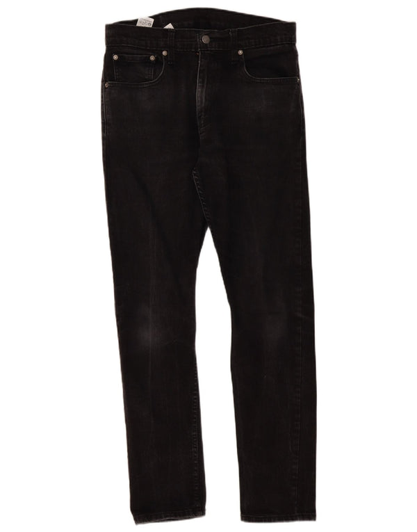 Levi's Mens 512 Slim Tapered Jeans W32 L32 Μαύρο βαμβακερό