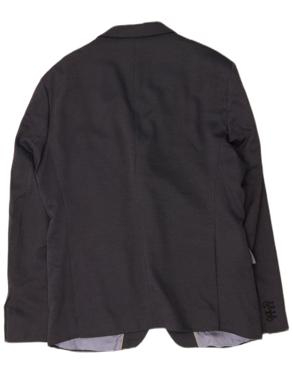 Zara Ανδρικό μπουφάν μπλέιζερ με 2 κουμπιά EU 54 XL Navy Blue Polyester