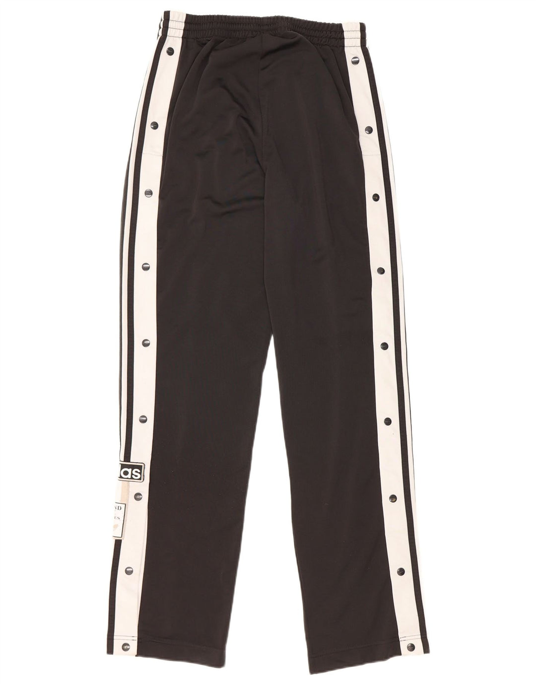 Γυναικεία αθλητική φόρμα ADIDAS γραφικά παντελόνια UK 10 Small Black Colourblock