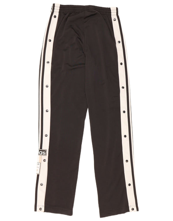 Γυναικεία αθλητική φόρμα ADIDAS γραφικά παντελόνια UK 10 Small Black Colourblock