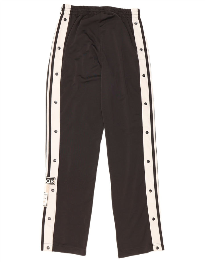 Γυναικεία αθλητική φόρμα ADIDAS γραφικά παντελόνια UK 10 Small Black Colourblock