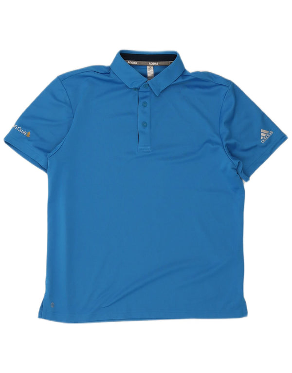 Ανδρικό πουκάμισο Adidas Polo μεγάλο μπλε πολυεστέρα
