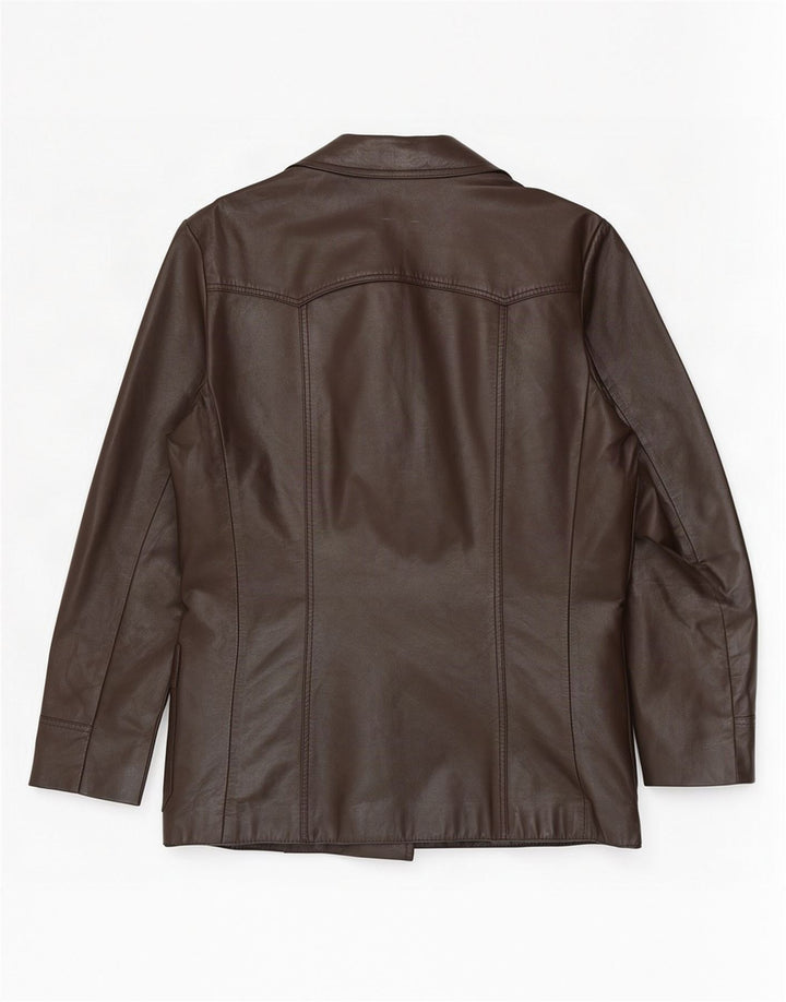 Monza Ανδρικό δερμάτινο σακάκι με 3 κουμπιά UK 38 Medium Brown