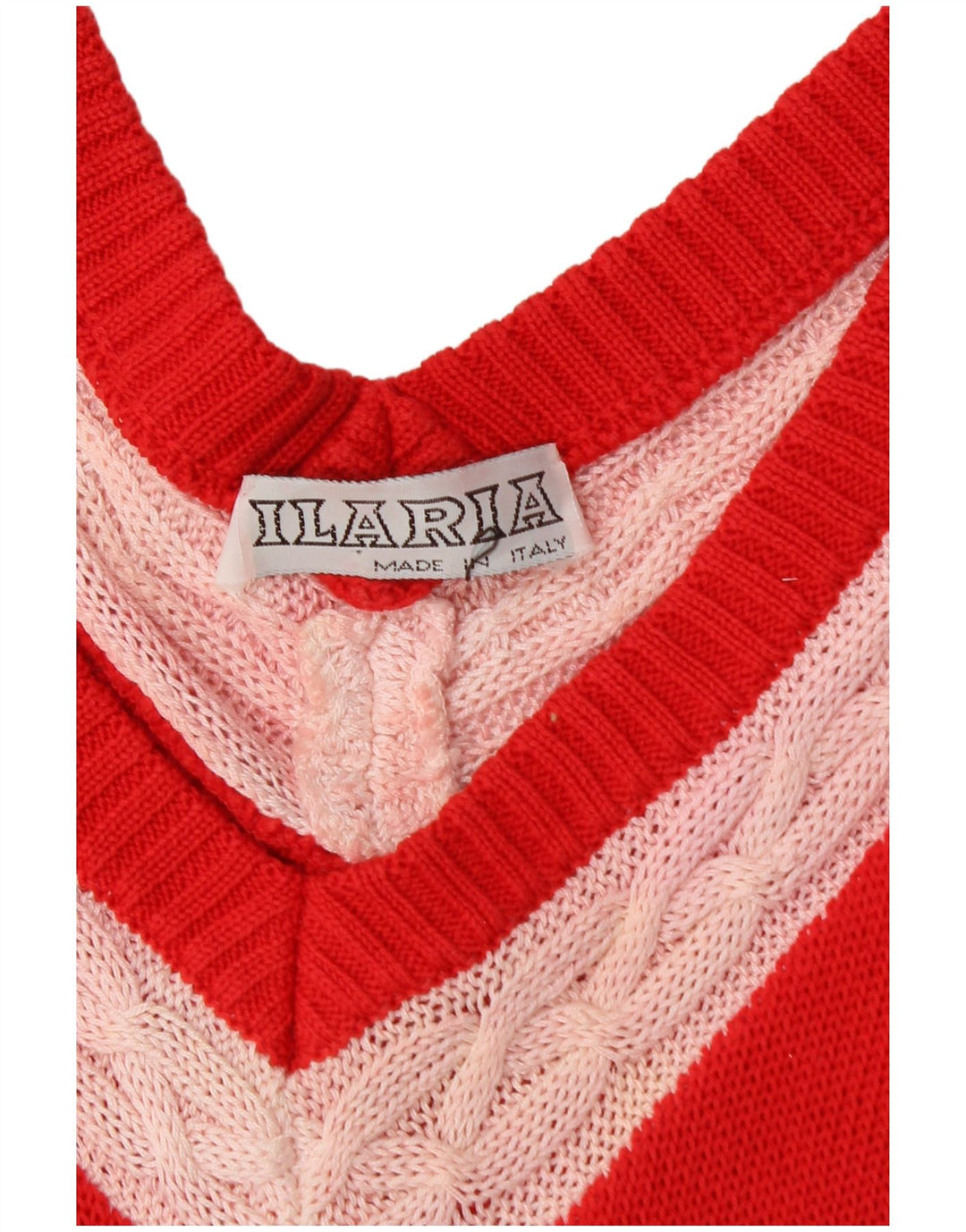 Γυναικείο πουλόβερ με λαιμόκοψη VINTAGE UK 18 XL Κόκκινο