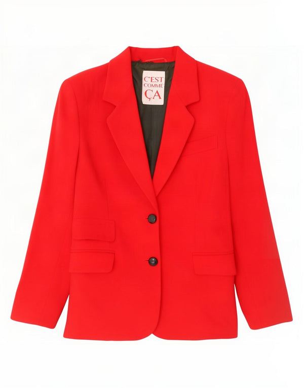 C'est Comme Γυναικείο σακάκι σακάκι με 2 κουμπιά UK 14 Medium Red