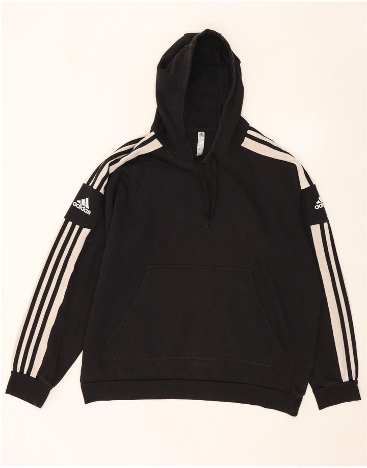 Ανδρική κουκούλα ADIDAS XL Black Colourblock Βαμβακερό