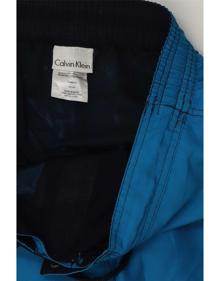 Γραφικό ανδρικό σορτς κολύμβησης Calvin Klein Μικρό μπλε πολυεστέρα