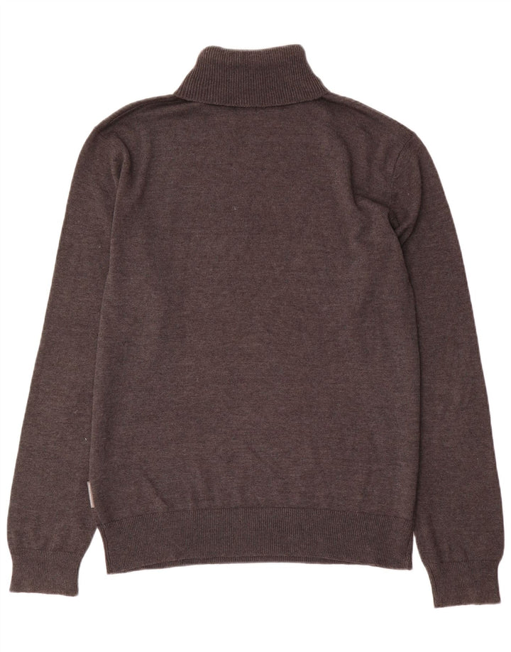 Ανδρικό πουλόβερ French Connection Roll Neck Jumper Μεγάλο Καφέ Βαμβακερό