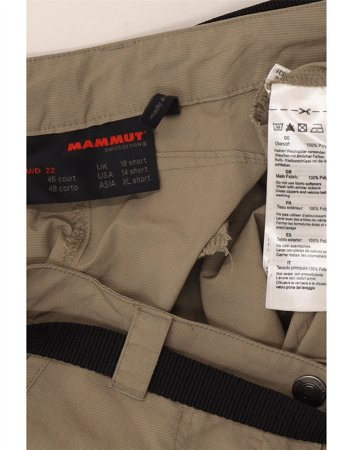 MAMMUT Γυναικείο κοντό ίσιο παντελόνι Cargo UK 18 XL W36 L31 Χακί