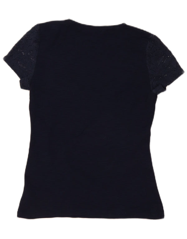 Chaps Γυναικεία Μπλούζα Τοπ UK 10 Small Navy Blue Floral Βαμβακερό