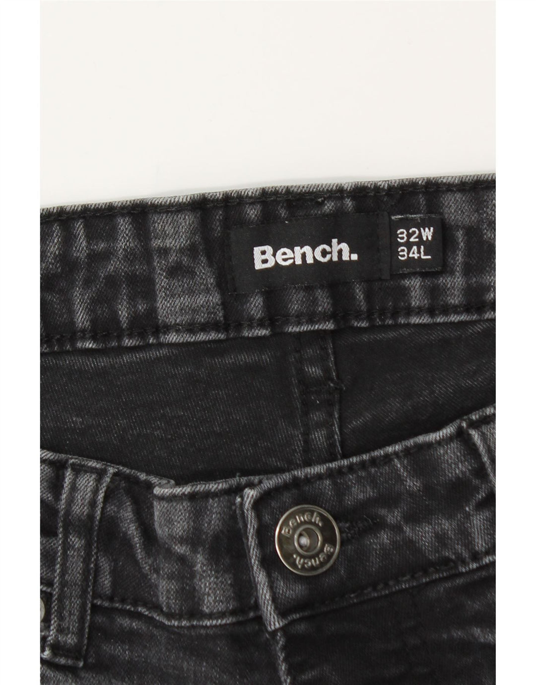 Πάγκος Ανδρικό Slim Jeans W32 L32 Μαύρο βαμβακερό