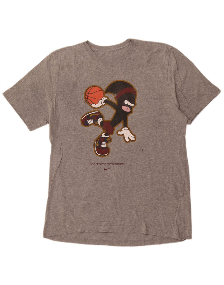 Ανδρικό γραφικό μπλουζάκι NIKE Standard Fit Top XL Γκρι βαμβακερό