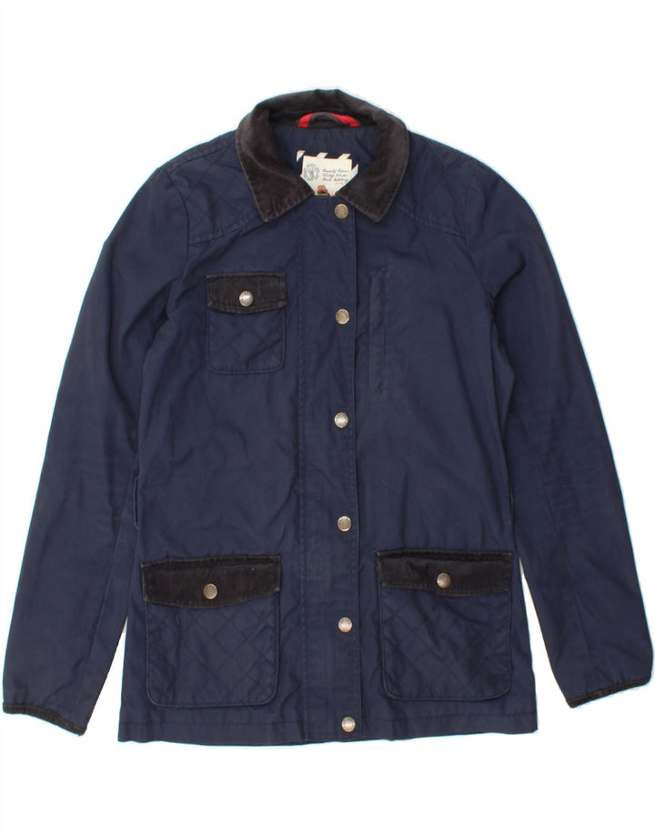 FAT FACE Womens Utility Jacket UK 10 Small Navy Blue Cotton Vintage Fat Face and Second-Hand Fat Face from Messina Hembry 