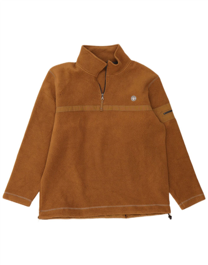 Murphy & Nye Ανδρικό φερμουάρ Fleece Jumper Μεγάλο Μπεζ Πολυεστέρας