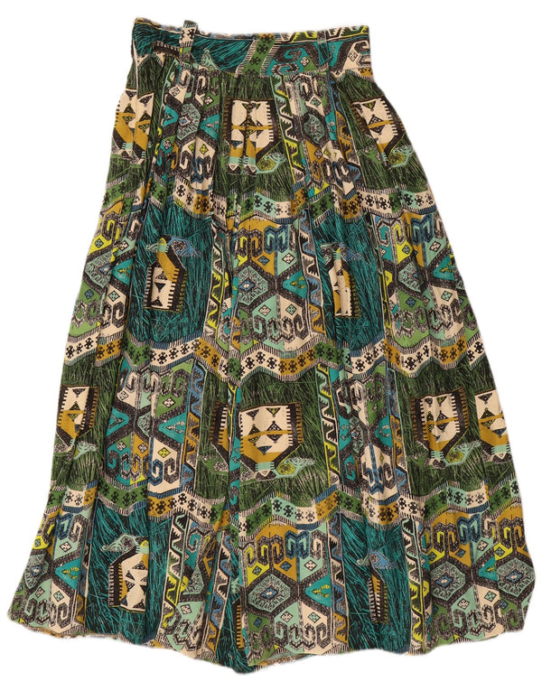 Γυναικείο παντελόνι χαρέμι VINTAGE W28 L22 Πράσινη γεωμετρική βισκόζη