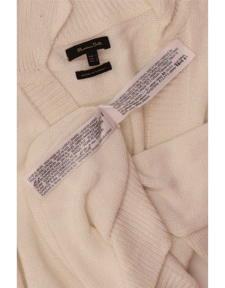 Massimo Dutti Γυναικείο πουλόβερ με λαιμό polo UK 16 Large White