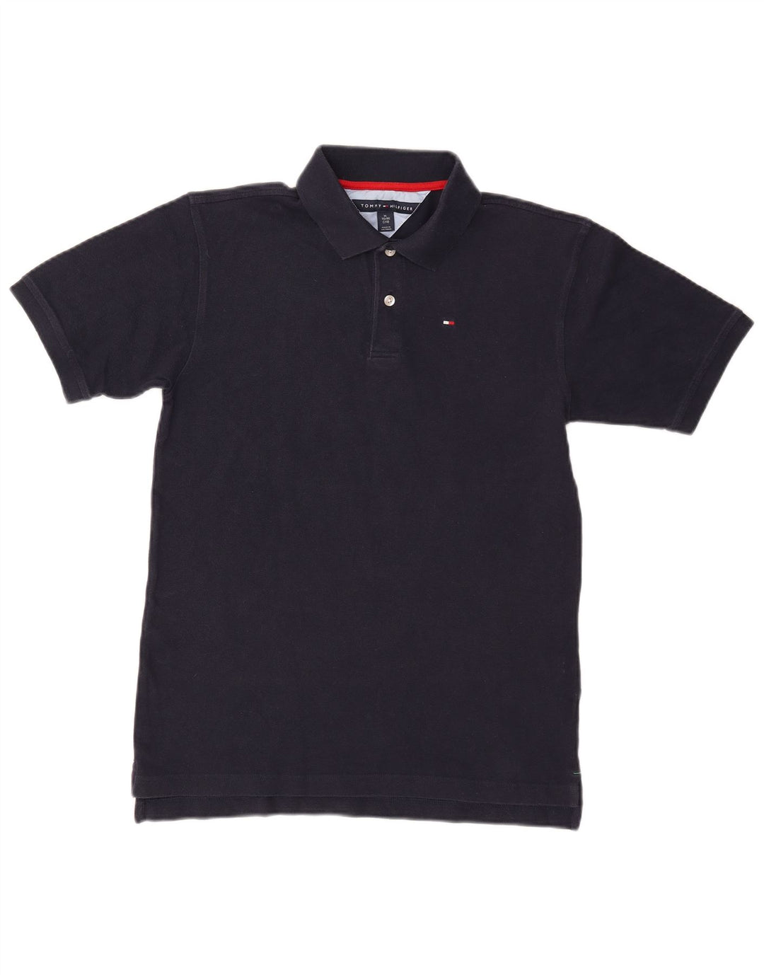 TOMMY HILFIGER Αγόρια πουκάμισο πόλο 15-16 ετών XL Navy Blue βαμβακερό