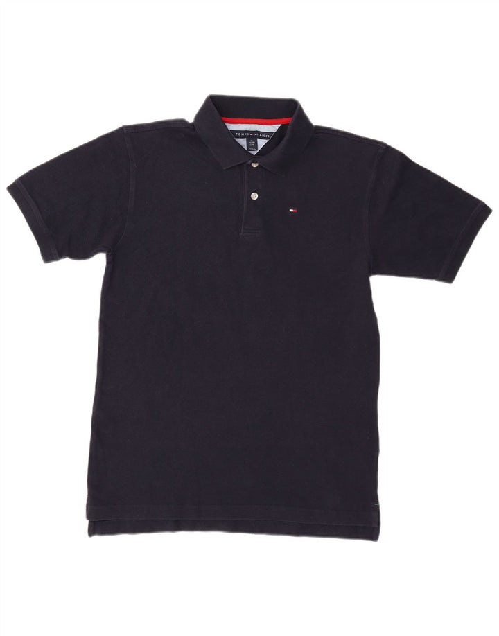 TOMMY HILFIGER Αγόρια πουκάμισο πόλο 15-16 ετών XL Navy Blue βαμβακερό