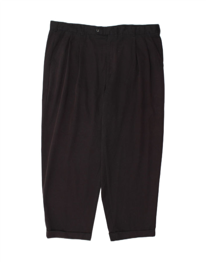 IZOD Mens Pegged Suit Trousers W42 L30 Black Polyester Vintage Izod and Second-Hand Izod from Messina Hembry 